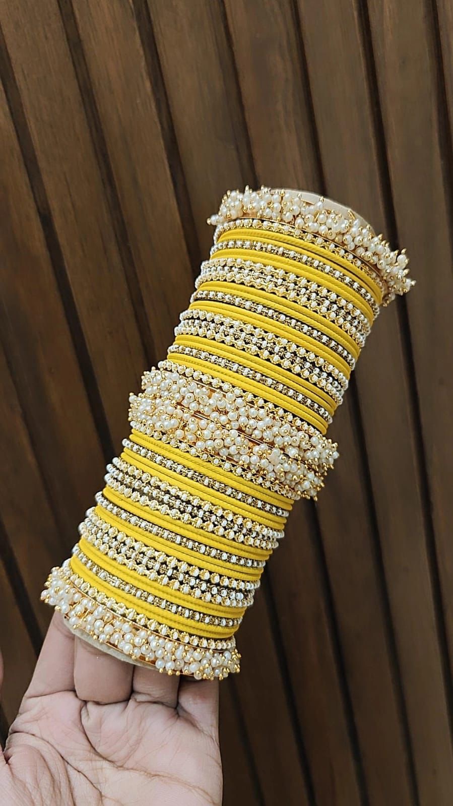 Luxury Yellow Heavy Bangle Set