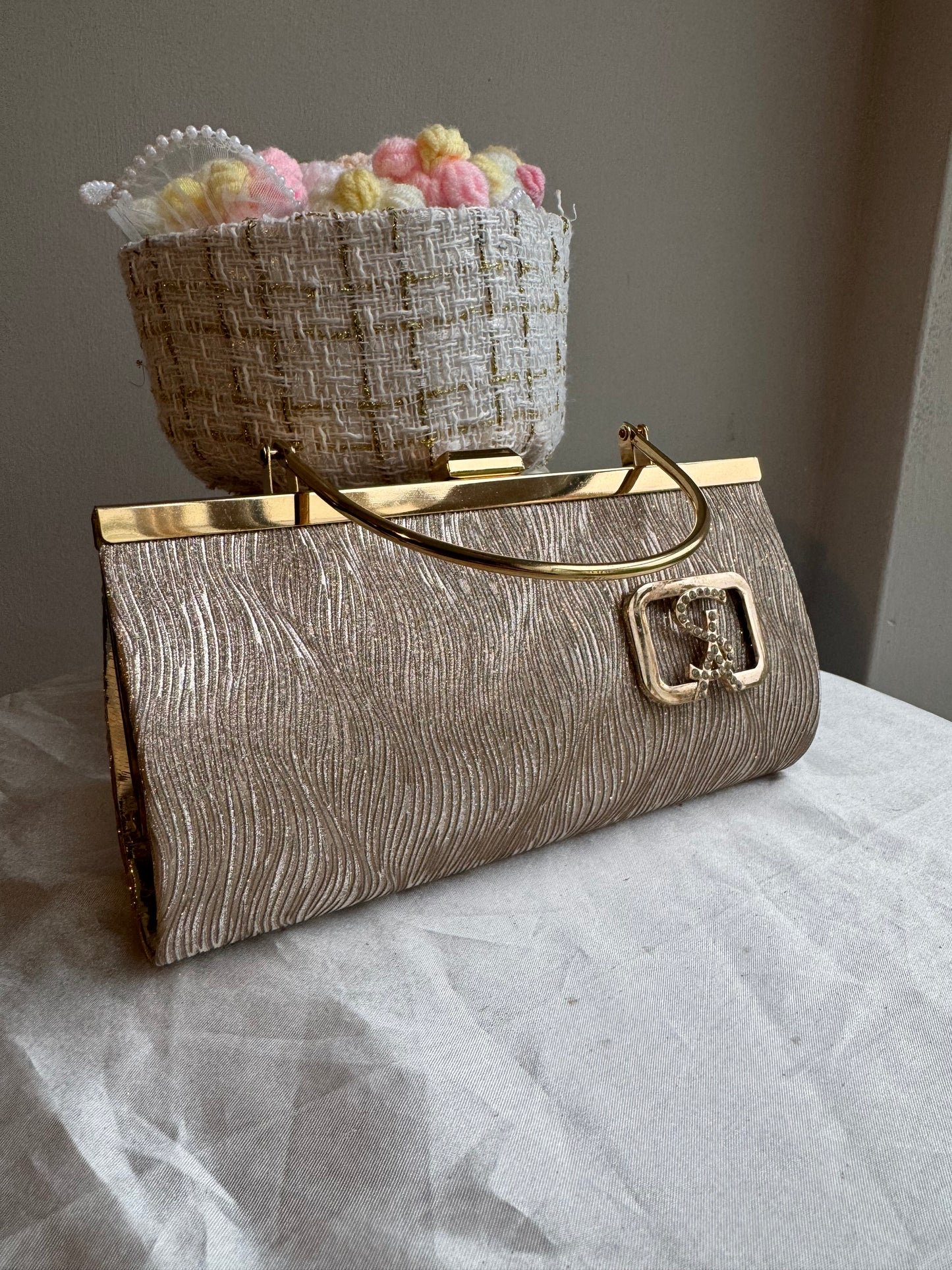 Pink And Gold Clutch