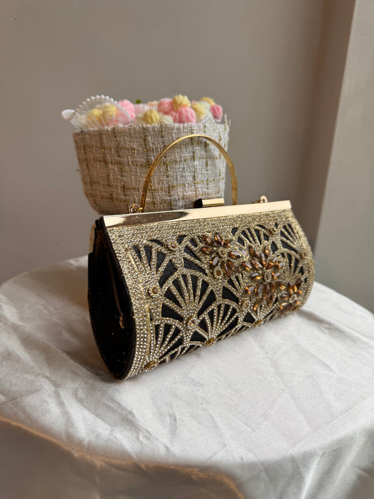 Black And Gold Clutch Bag